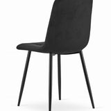 Esszimmerstuhl Wohnzimmerstuhl Stuhl mit Velourssitz und schwarzen Metallbeinen, ideal für Wohnzimmer, Büro, Arbeitszimmer und Schlafzimmer 120 kg Belastbarkeit