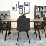 Esszimmerstuhl Wohnzimmerstuhl Stuhl mit Velourssitz und schwarzen Metallbeinen, ideal für Wohnzimmer, Büro, Arbeitszimmer und Schlafzimmer 120 kg Belastbarkeit
