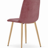 Esszimmerstuhl Wohnzimmerstuhl Stuhl mit Velourssitz und schwarzen Metallbeinen, ideal für Wohnzimmer, Büro, Arbeitszimmer und Schlafzimmer 120 kg Belastbarkeit