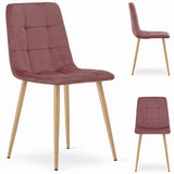 Esszimmerstuhl Wohnzimmerstuhl Stuhl mit Velourssitz und schwarzen Metallbeinen, ideal für Wohnzimmer, Büro, Arbeitszimmer und Schlafzimmer 120 kg Belastbarkeit