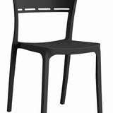 Esszimmerstuhl Küchenstuhl Stuhl in schwarz, ideal für Wohnzimmer, Büro, Küche und Esszimmer - hohe Haltbarkeit und Funktionalität, Material Polypropylen, maximale Belastung 110 kg