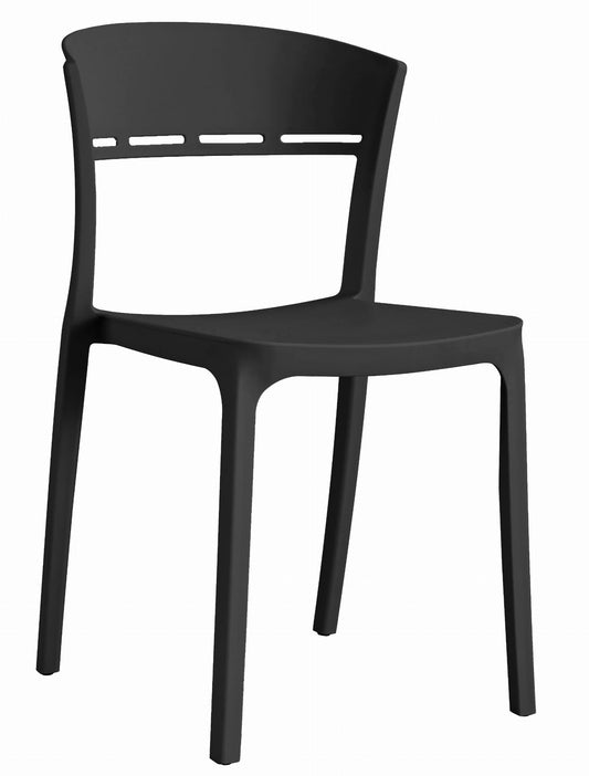 Esszimmerstuhl Küchenstuhl Stuhl in schwarz, ideal für Wohnzimmer, Büro, Küche und Esszimmer - hohe Haltbarkeit und Funktionalität, Material Polypropylen, maximale Belastung 110 kg