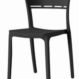 Esszimmerstuhl Küchenstuhl Stuhl in schwarz, ideal für Wohnzimmer, Büro, Küche und Esszimmer - hohe Haltbarkeit und Funktionalität, Material Polypropylen, maximale Belastung 110 kg