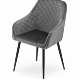 Chaise rembourrée, chaise de salle à manger, chaise de salon - idéale pour le salon, le bureau, la chambre, la salle à manger ou la salle d'attente - solution d'assise durable et confortable - pieds noirs