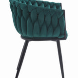 Gepolsterter Schreibtischstuhl mit gestepptem Design, ergonomischer Schreibtischstuhl, schwarze Metallbeine, geeignet für Wohnzimmer, Büro, Schlafzimmer, Esszimmer - 79 cm Höhe, 61 cm Breite