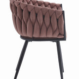 Gepolsterter Schreibtischstuhl mit gestepptem Design, ergonomischer Schreibtischstuhl, schwarze Metallbeine, geeignet für Wohnzimmer, Büro, Schlafzimmer, Esszimmer - 79 cm Höhe, 61 cm Breite