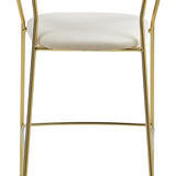Tabouret de bar 94 cm, Velours Beige, design ergonomique, assise en velours, pieds en acier doré, parfait pour les cuisines et les bars, repose-pieds confortable, durable, facile à monter soi-même, charge maximale 120 kg