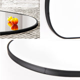 Miroir ovale 80x40 cm | 100x50 cm, idéal pour les salles de bains, les couloirs et les salons, style loft industriel, design polyvalent, matériau durable et de haute qualité