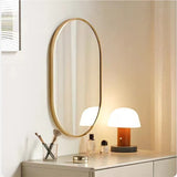 Miroir ovale 80x40 cm | 100x50 cm, idéal pour les salles de bains, les couloirs et les salons, style loft industriel, design polyvalent, matériau durable et de haute qualité