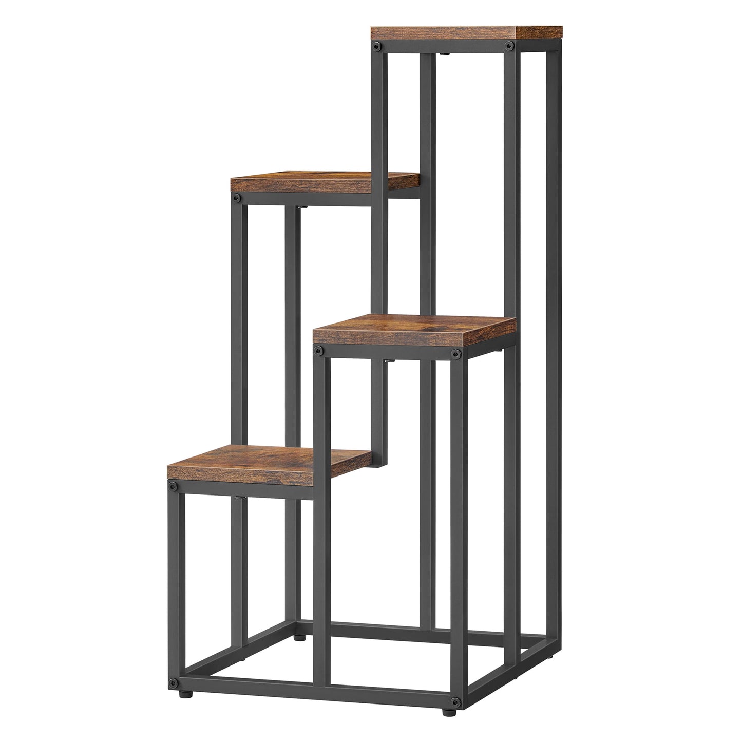 Support pour pots de fleurs à 4 et 6 niveaux - Idéal pour le salon, la chambre, le couloir ou le bureau - Support pour plantes de style loft avec cadre en acier pour plus de stabilité - polyvalent et fonctionnel