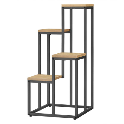 Support pour pots de fleurs à 4 et 6 niveaux - Idéal pour le salon, la chambre, le couloir ou le bureau - Support pour plantes de style loft avec cadre en acier pour plus de stabilité - polyvalent et fonctionnel