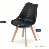 Esszimmerset mit Esstisch 120x80 cm und 4 Stühlen Rechteckiger Tisch Esstisch mit 4 ergonomischen Stühlen Komplettset Ideal für Wohnzimmer, Küche oder Esszimmer - Modernes Design, hochwertig