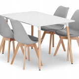 Esszimmerset mit Esstisch 120x80 cm und 4 Stühlen Rechteckiger Tisch Esstisch mit 4 ergonomischen Stühlen Komplettset Ideal für Wohnzimmer, Küche oder Esszimmer - Modernes Design, hochwertig