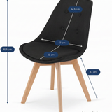 Esszimmerset mit Esstisch 120x80 cm und 4 Stühlen Rechteckiger Tisch Esstisch mit 4 ergonomischen Stühlen Komplettset Ideal für Wohnzimmer, Küche oder Esszimmer - Modernes Design, hochwertig