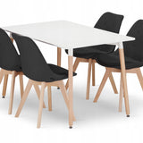 Esszimmerset mit Esstisch 120x80 cm und 4 Stühlen Rechteckiger Tisch Esstisch mit 4 ergonomischen Stühlen Komplettset Ideal für Wohnzimmer, Küche oder Esszimmer - Modernes Design, hochwertig