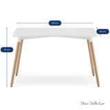 Esszimmerset mit Esstisch 120x80 cm und 4 Stühlen Rechteckiger Tisch Esstisch mit 4 ergonomischen Stühlen Komplettset Ideal für Wohnzimmer, Küche oder Esszimmer - Modernes Design, hochwertig