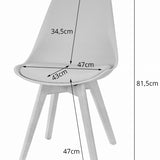 Ensemble de salle à manger avec table à manger et 4 chaises, table carrée 80x80 &amp; 120x80 cm et 4 chaises ergonomiques, idéal pour salon, cuisine et salle à manger Design moderne