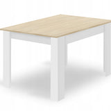 Ensemble de salle à manger avec table à manger et 4 chaises, table carrée 80x80 &amp; 120x80 cm et 4 chaises ergonomiques, idéal pour salon, cuisine et salle à manger Design moderne