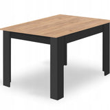 Ensemble de salle à manger avec table à manger et 4 chaises, table carrée 80x80 &amp; 120x80 cm et 4 chaises ergonomiques, idéal pour salon, cuisine et salle à manger Design moderne