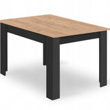 Ensemble de salle à manger avec table à manger et 4 chaises, table carrée 80x80 &amp; 120x80 cm et 4 chaises ergonomiques, idéal pour salon, cuisine et salle à manger Design moderne