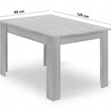 Ensemble de salle à manger avec table à manger et 4 chaises, table carrée 80x80 &amp; 120x80 cm et 4 chaises ergonomiques, idéal pour salon, cuisine et salle à manger Design moderne