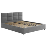 Polsterbett 140x200 und 160x200 cm mit Stauraum und Lattenrost aus Metall Doppelbett mit Hydraulischem Bettkasten Gepolstertes Bett Bed Stauraumbett Stabiler Bettrahmen