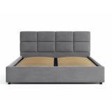 Polsterbett 140x200 und 160x200 cm mit Stauraum und Lattenrost aus Metall Doppelbett mit Hydraulischem Bettkasten Gepolstertes Bett Bed Stauraumbett Stabiler Bettrahmen