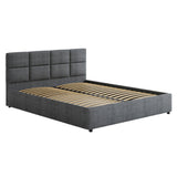 Polsterbett 140x200 und 160x200 cm mit Stauraum und Lattenrost aus Metall Doppelbett mit Hydraulischem Bettkasten Gepolstertes Bett Bed Stauraumbett Stabiler Bettrahmen