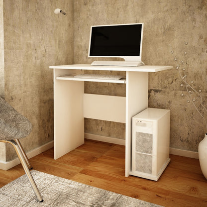 Bureau avec étagères Bureau d'ordinateur stable - 74x 80 x 50 cm - Idéal pour le bureau à domicile, la chambre, le salon ou la chambre d'enfants, en panneau stratifié durable avec une surface mate