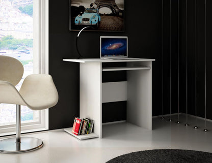 Bureau avec étagères Bureau d'ordinateur stable - 74x 80 x 50 cm - Idéal pour le bureau à domicile, la chambre, le salon ou la chambre d'enfants, en panneau stratifié durable avec une surface mate