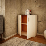 Kommode 74cm breit in matter Ausführung, Kommode mit 2 Türen und 1 Regal, Schrank mit hochwertigen Polymergriffen Ideal für Schlafzimmer, Wohnzimmer, Flur – Hergestellt aus laminiertem Holz