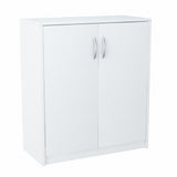 Kommode 74cm breit in matter Ausführung, Kommode mit 2 Türen und 1 Regal, Schrank mit hochwertigen Polymergriffen Ideal für Schlafzimmer, Wohnzimmer, Flur – Hergestellt aus laminiertem Holz