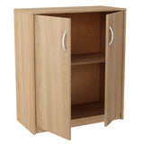 Kommode 74cm breit in matter Ausführung, Kommode mit 2 Türen und 1 Regal, Schrank mit hochwertigen Polymergriffen Ideal für Schlafzimmer, Wohnzimmer, Flur – Hergestellt aus laminiertem Holz