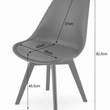 Chaise de salle à manger chaise de salon 4x, 2x ou 1x, chaise coque confortable et stable en 11 couleurs différentes