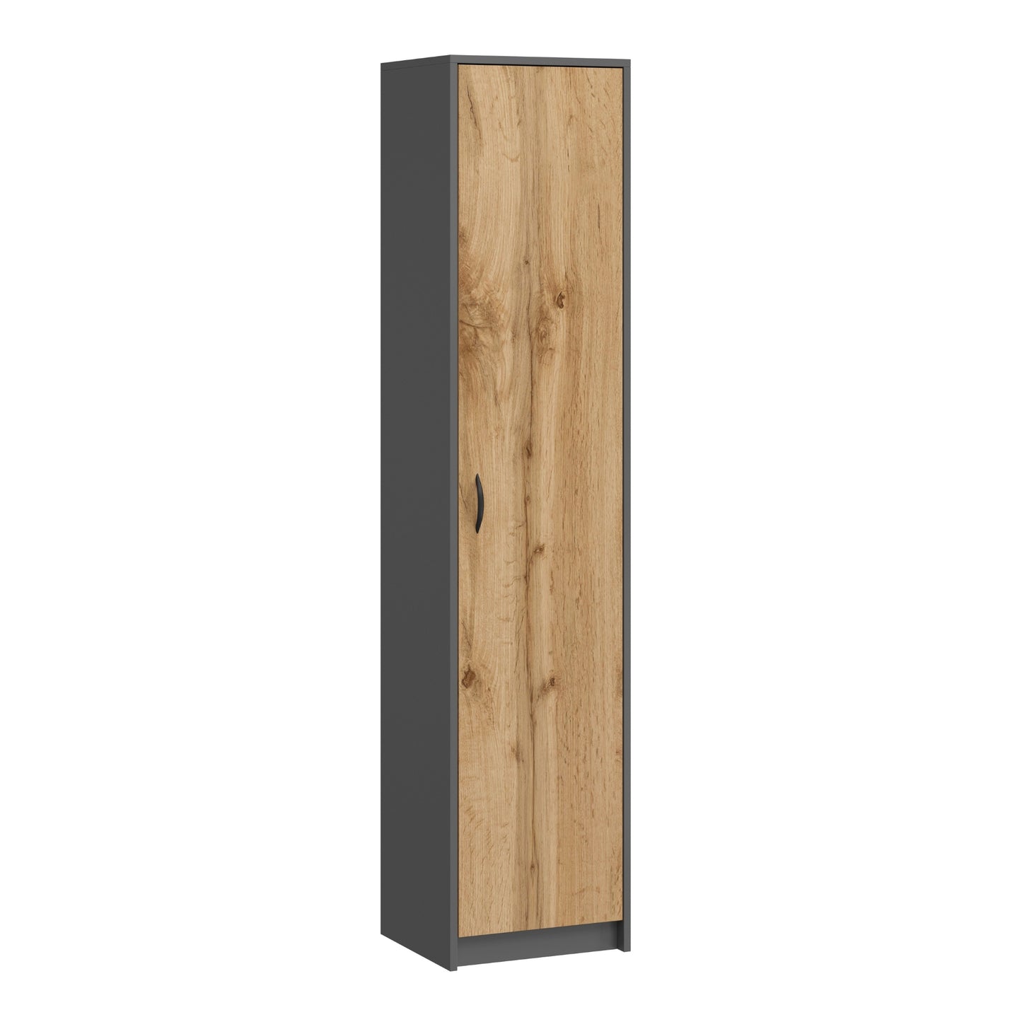 Armoire polyvalente, 40 cm de largeur et 180 cm de hauteur avec quatre étagères, armoire de rangement étroite en bois MDF