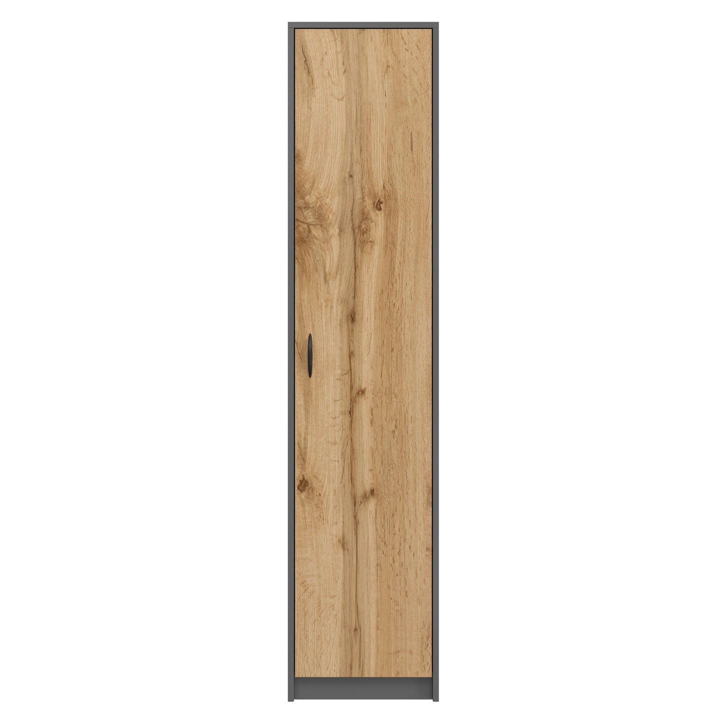 Armoire polyvalente, 40 cm de largeur et 180 cm de hauteur avec quatre étagères, armoire de rangement étroite en bois MDF