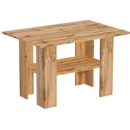 Couchtisch mit Ablage Tisch mit matter Oberfläche, Beistelltisch 87 cm breit Loft Design Ideal für Schlafzimmer, Wohnzimmer aus laminiertem Holz, 1 Ablage für zusätzlichen Stauraum