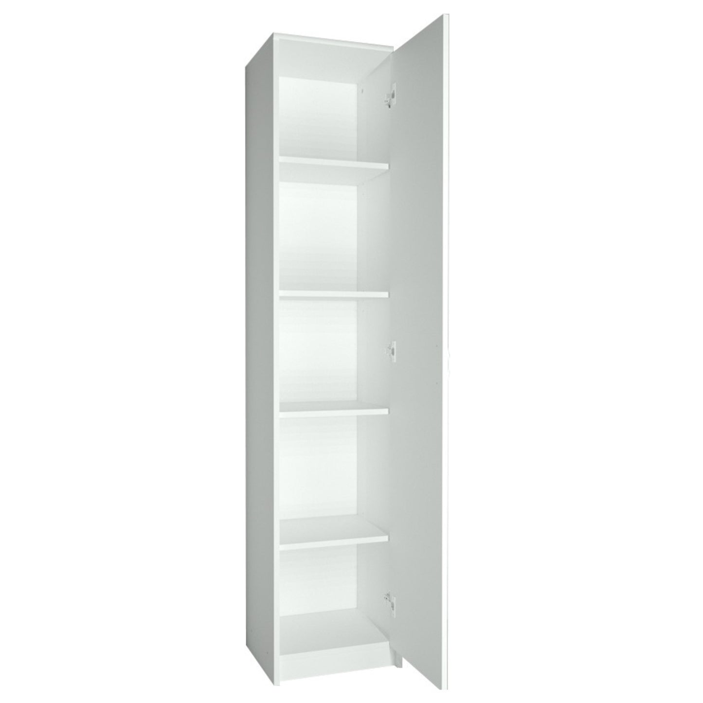 Regal mit 5 Ebenen in mattem Finish Aktenschrank mit 4 Einlegeböden und 1 Tür, Standregal 39 cm breit mit hochwertigen Polymergriffen ideal für Schlafzimmer, Wohnzimmer, Flur, Büro