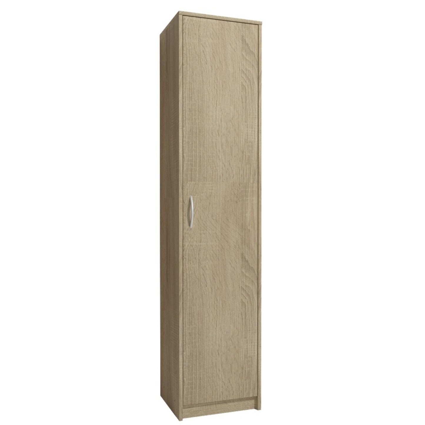 Regal mit 5 Ebenen in mattem Finish Aktenschrank mit 4 Einlegeböden und 1 Tür, Standregal 39 cm breit mit hochwertigen Polymergriffen ideal für Schlafzimmer, Wohnzimmer, Flur, Büro