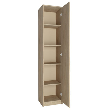 Regal mit 5 Ebenen in mattem Finish Aktenschrank mit 4 Einlegeböden und 1 Tür, Standregal 39 cm breit mit hochwertigen Polymergriffen ideal für Schlafzimmer, Wohnzimmer, Flur, Büro