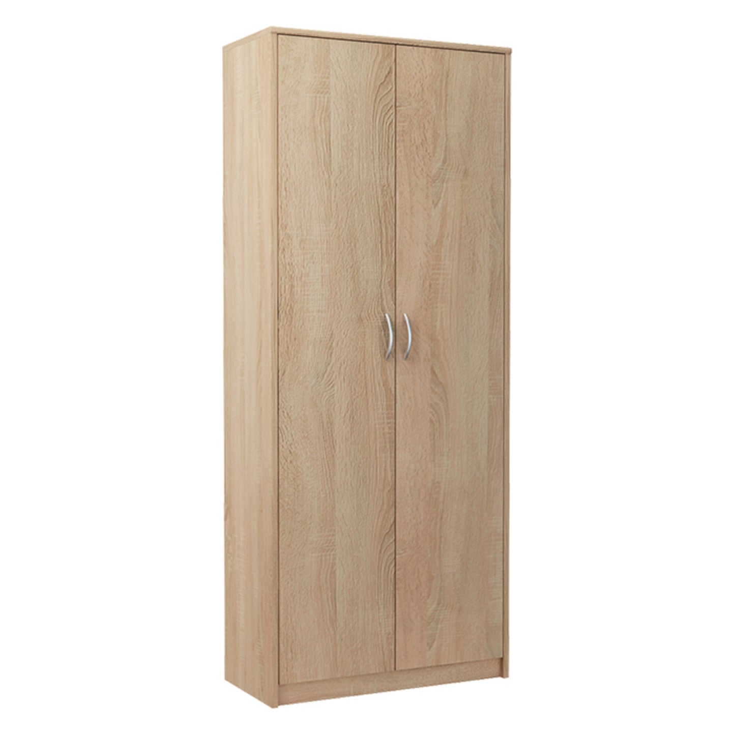 Aktenschrank mit 5 Fächern Mehrzweckschrank Haushaltsschrank in mattem Finish mit 4 Einlegeböden und 2 Türen, 74 cm breit aus Laminatplatte und hochwertigen Polymergriffen