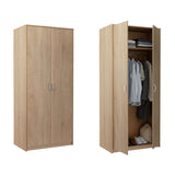 Kleiderschrank mit 2 Türen, 1 Kleiderstange, 1 Einlegeboden, Garderobenschrank 85 cm breit Schrank matte Oberfläche, aus laminierter Platte, ideal für Schlafzimmer, Wohnzimmer, Flur