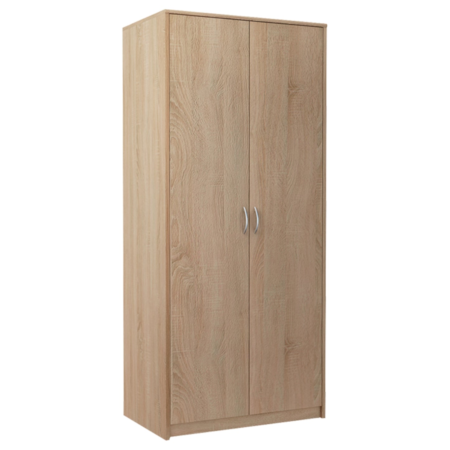 Kleiderschrank mit 2 Türen, 1 Kleiderstange, 1 Einlegeboden, Garderobenschrank 85 cm breit Schrank matte Oberfläche, aus laminierter Platte, ideal für Schlafzimmer, Wohnzimmer, Flur