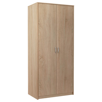 Kleiderschrank mit 2 Türen, 1 Kleiderstange, 1 Einlegeboden, Garderobenschrank 85 cm breit Schrank matte Oberfläche, aus laminierter Platte, ideal für Schlafzimmer, Wohnzimmer, Flur