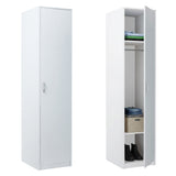 Kleiderschrank mit 1 Tür, 1 Kleiderstange und 2 Einlegeböden, Garderobenschrank 45 cm breit Schrank schmal matte Oberfläche, aus laminierter Platte, ideal für Schlafzimmer, Wohnzimmer, Flur