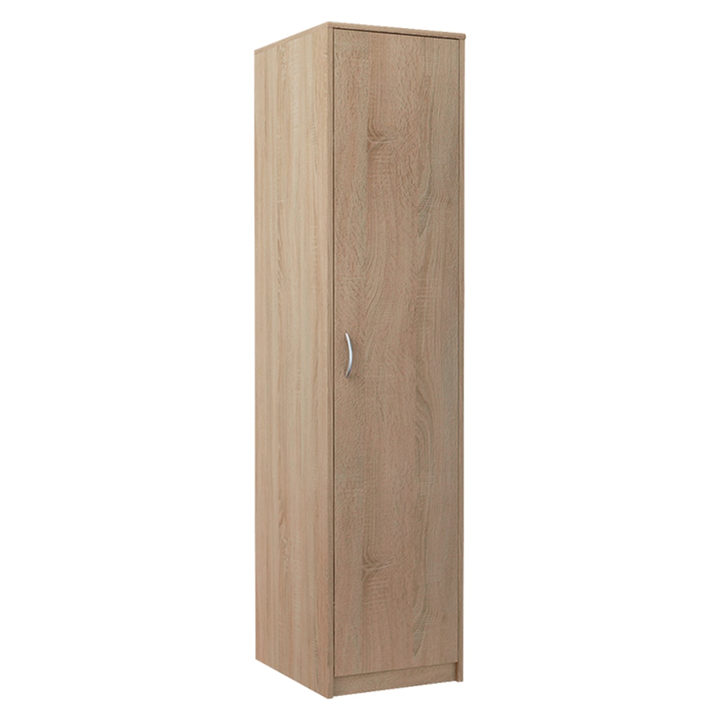 Kleiderschrank mit 1 Tür, 1 Kleiderstange und 2 Einlegeböden, Garderobenschrank 40 cm breit Schrank schmal matte Oberfläche, aus laminierter Platte, ideal für Schlafzimmer, Wohnzimmer, Flur