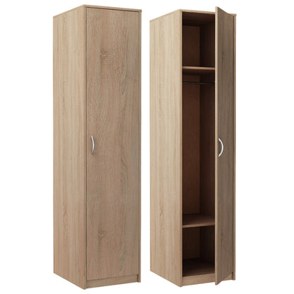 Kleiderschrank mit 1 Tür, 1 Kleiderstange und 2 Einlegeböden, Garderobenschrank 40 cm breit Schrank schmal matte Oberfläche, aus laminierter Platte, ideal für Schlafzimmer, Wohnzimmer, Flur