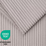 Hochbett 90x200 cm weiß mit Schlafsofa 140x200 cm Couch in Cord-Stoff OEKO-TEX 100 mit 3 Kissen, Etagenbett Stockbett 200x90 mit Leiter und Schlafcouch 200x140