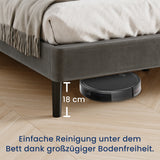 Bett 140x200 und 160x200 cm, Polsterbett mit Lattenrost, Bettgestell 140x200 & 160x200 cm, Doppelbett mit weichem Cord & Samt bezug und gepolstertem Kopfteil, robustes Gestell, hoher Liegekomfort