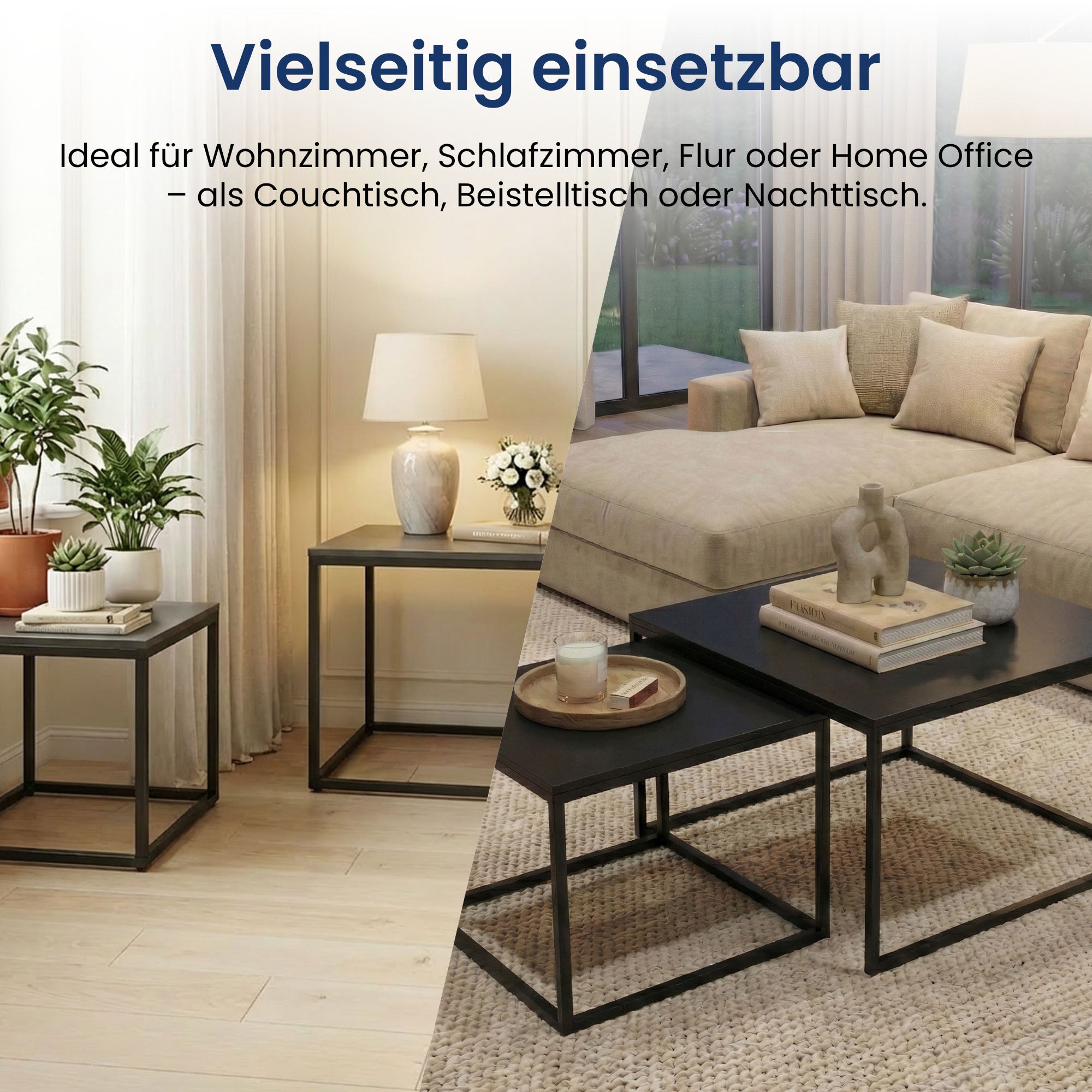 Couchtisch Klein 2er Set aus Holz, Wohnzimmertisch Modern, Beistelltis – HomeCollectiveBerlin